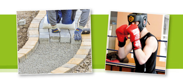 Bild zu Work and Box – Gehweg pflastern – im Boxring